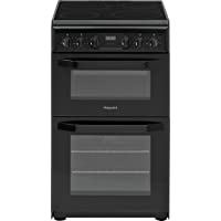 HOTPOINT HD5V93CCB - Olla eléctrica con horno doble (50 cm)- color negro